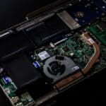 green and black computer hard disk drive