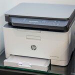 white and gray hp all in one printer