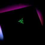 black apple device turned on in dim light