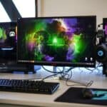 black flat screen computer monitor