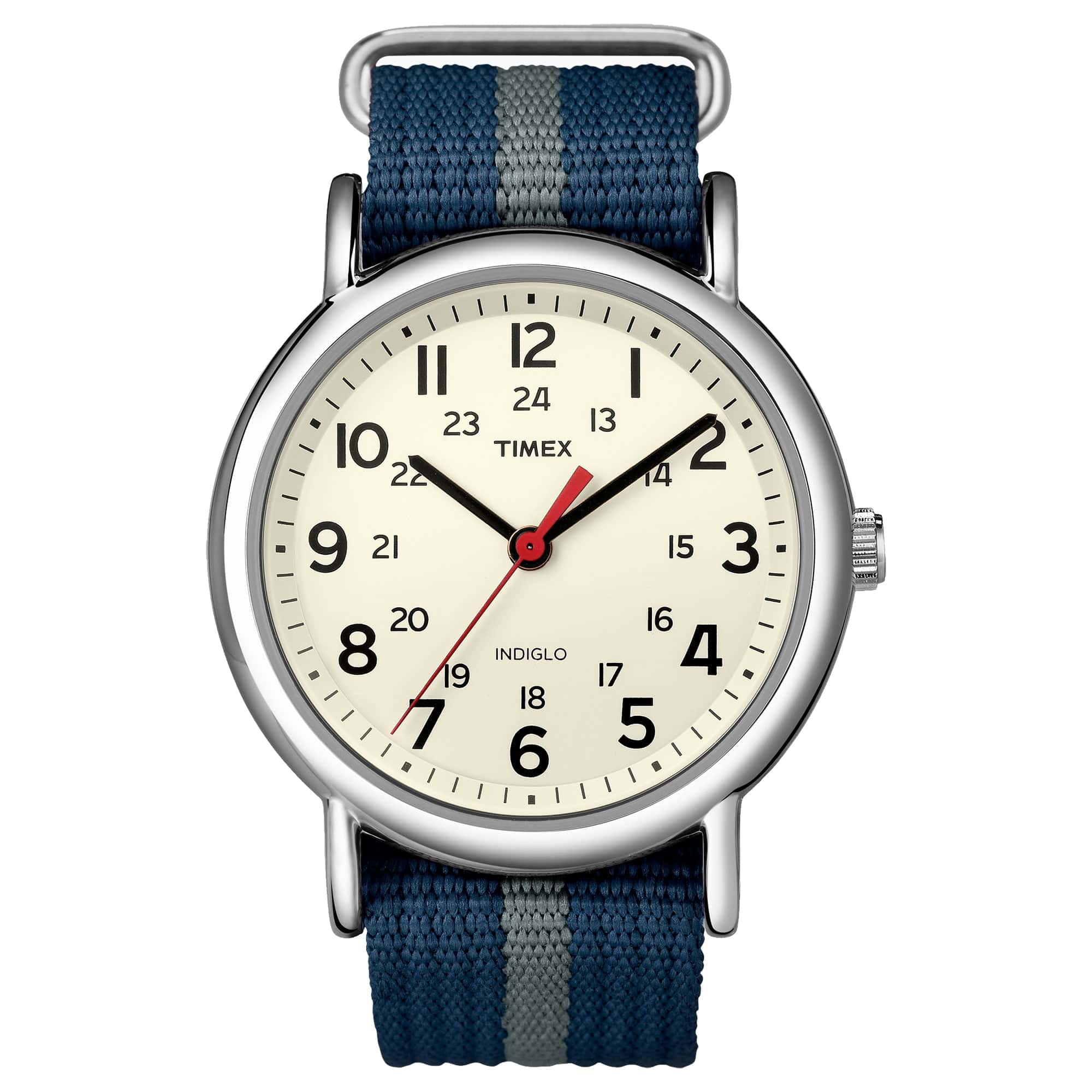 Timex Unisex Weekender 38mm Blue/Gray Nylon Slip-Thru Watch