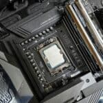 a close up view of a computer motherboard