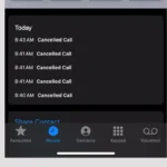 Cancelled Call iPhone