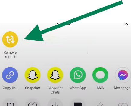 Remove Repost Option on TikTok