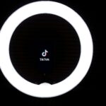 white and black round light