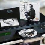 black and white vinyl record player