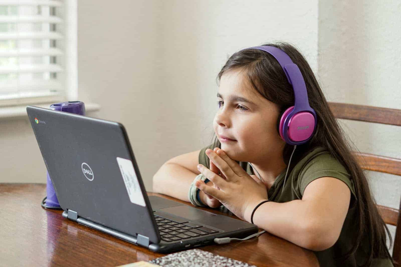 Young Child Using Laptop